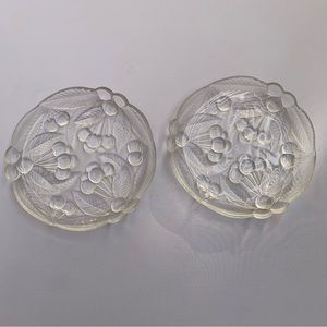 Mikasa BOUNTIFUL Clear Cherry Dessert Salad Plates x2